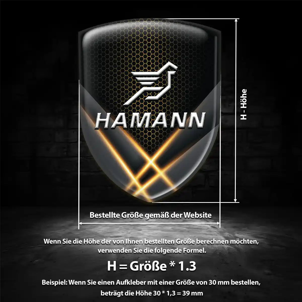 Hamann Wappen Emblem Aufkleber Auto Stilvolles Design