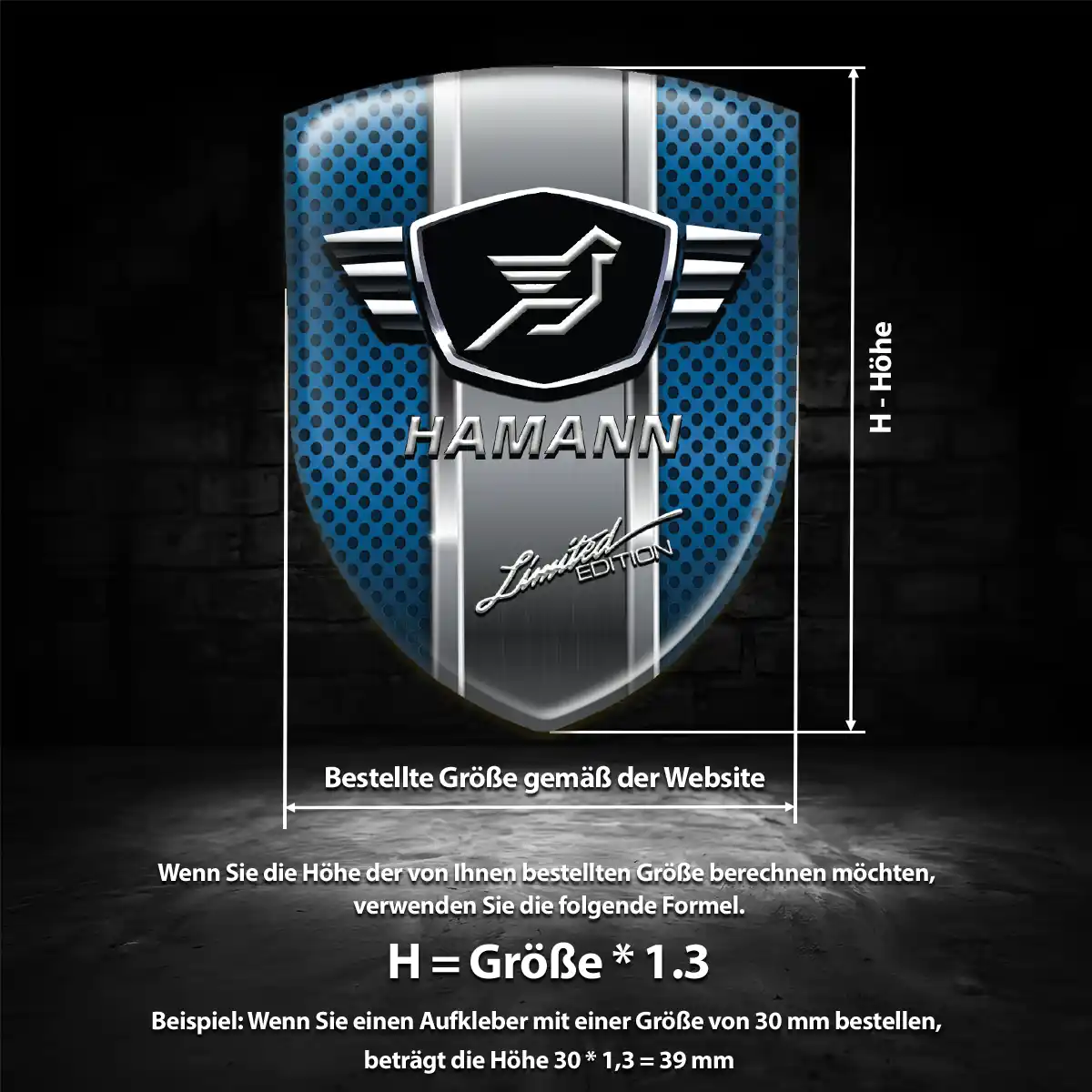 Hamann Wappen Emblem Aufkleber Auto Tuningfahrzeug