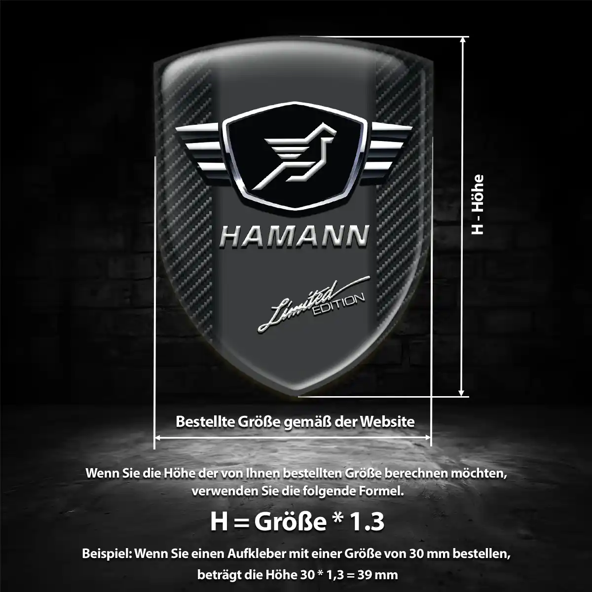 Hamann Wappen Emblem Aufkleber Edles Design