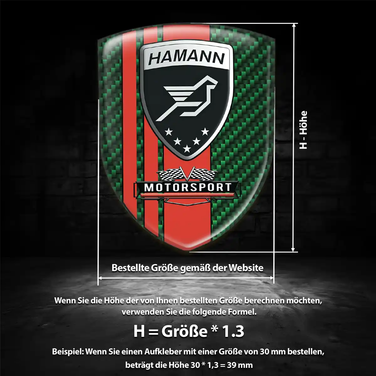 Hamann Wappen Emblem Aufkleber Elegantes Design