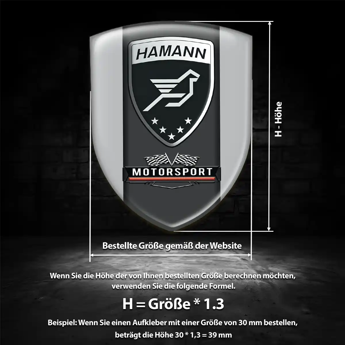 Hamann Wappen Emblem Aufkleber Erstklassige Qualität