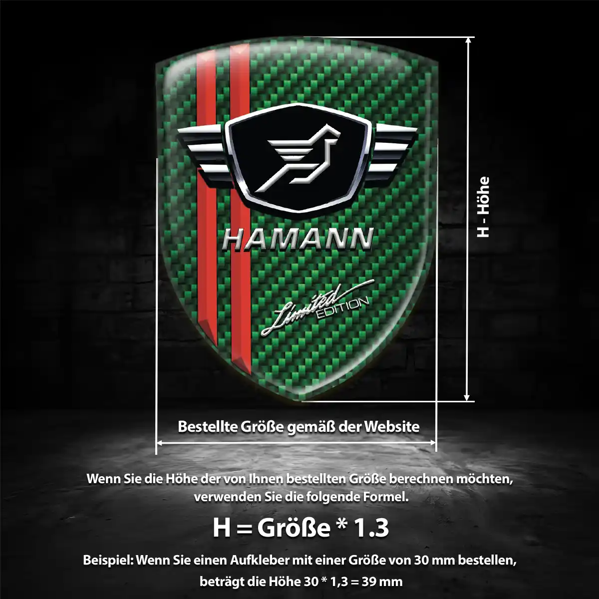 Hamann Wappen Emblem Aufkleber Höchste Qualität