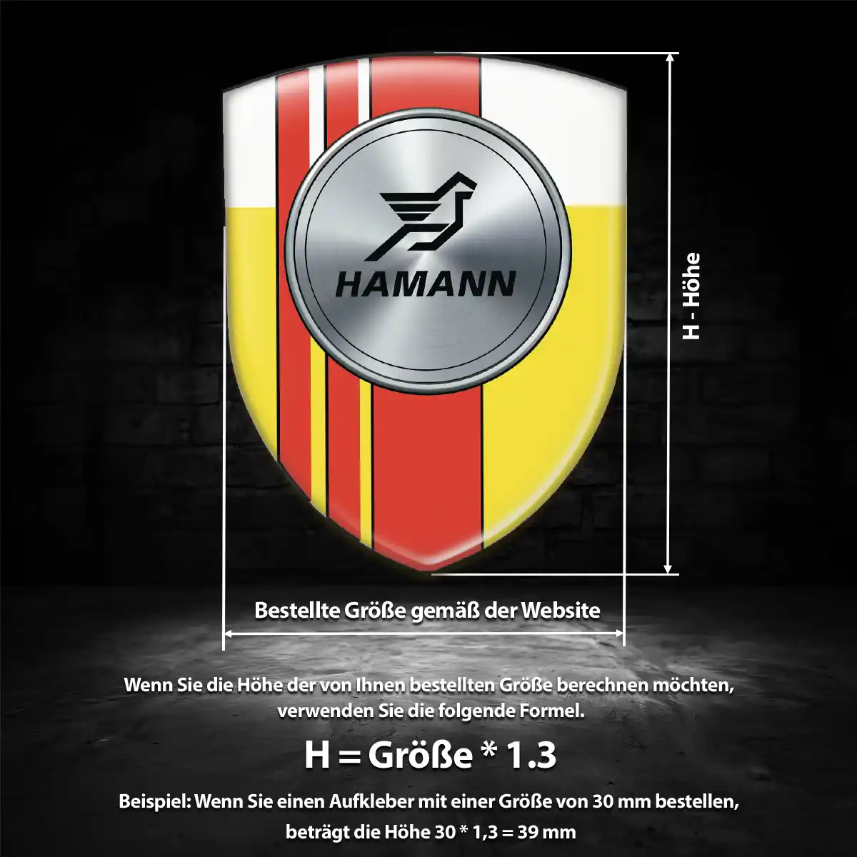 Hamann Wappen Emblem Aufkleber Hohe Qualität