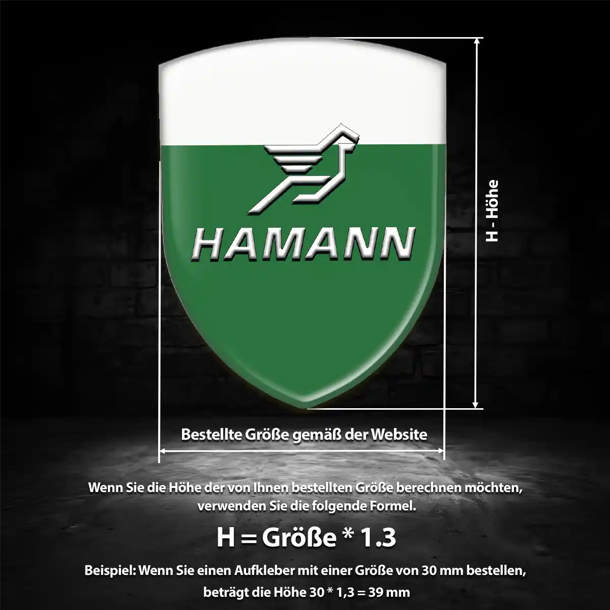 Hamann Wappen Emblem Aufkleber Limitierte Auflage