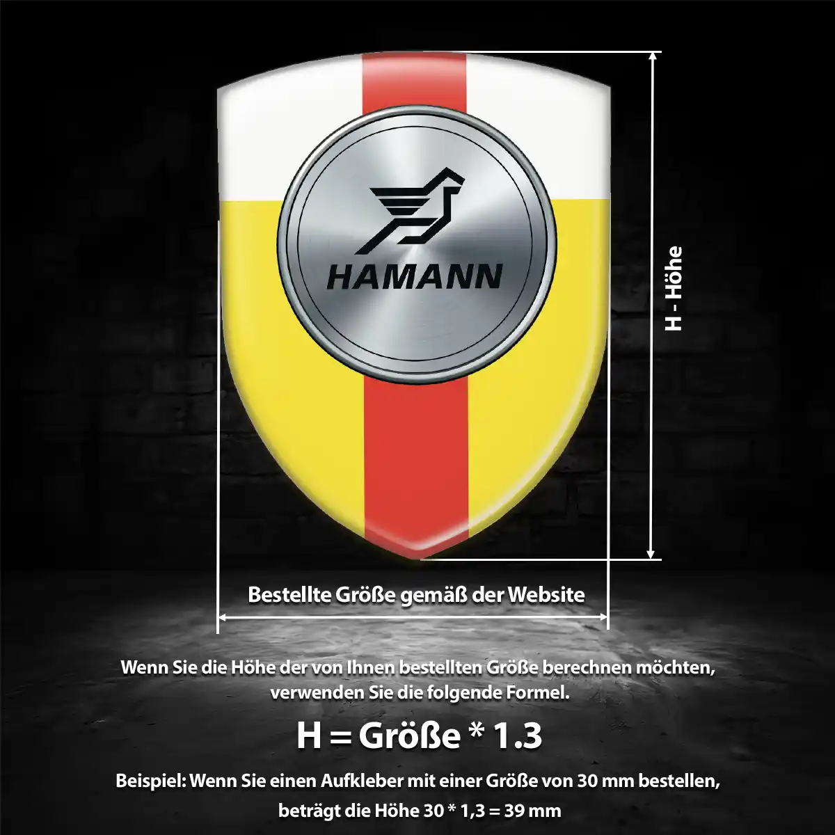 Hamann Wappen Emblem Aufkleber Markenedition
