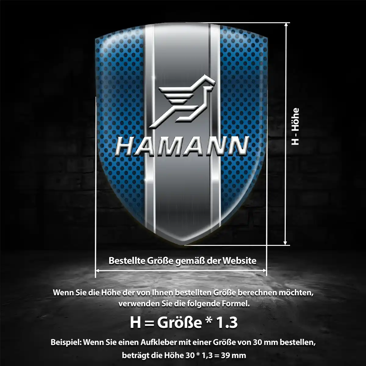 Hamann Wappen Emblem Aufkleber Modernes Design