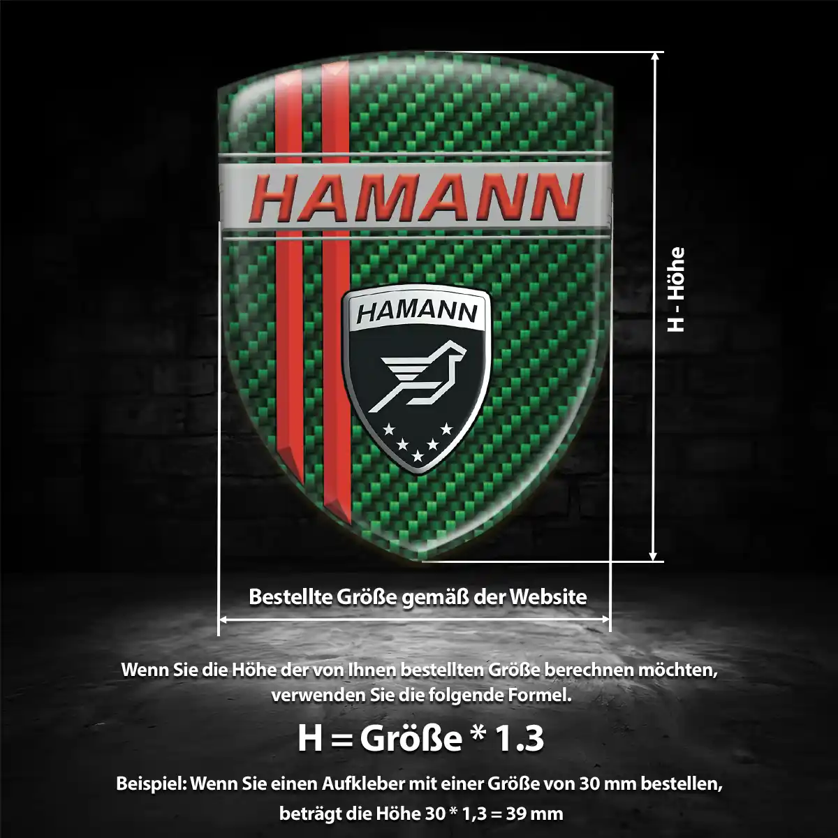 Hamann Wappen Emblem Aufkleber Premium-Edition
