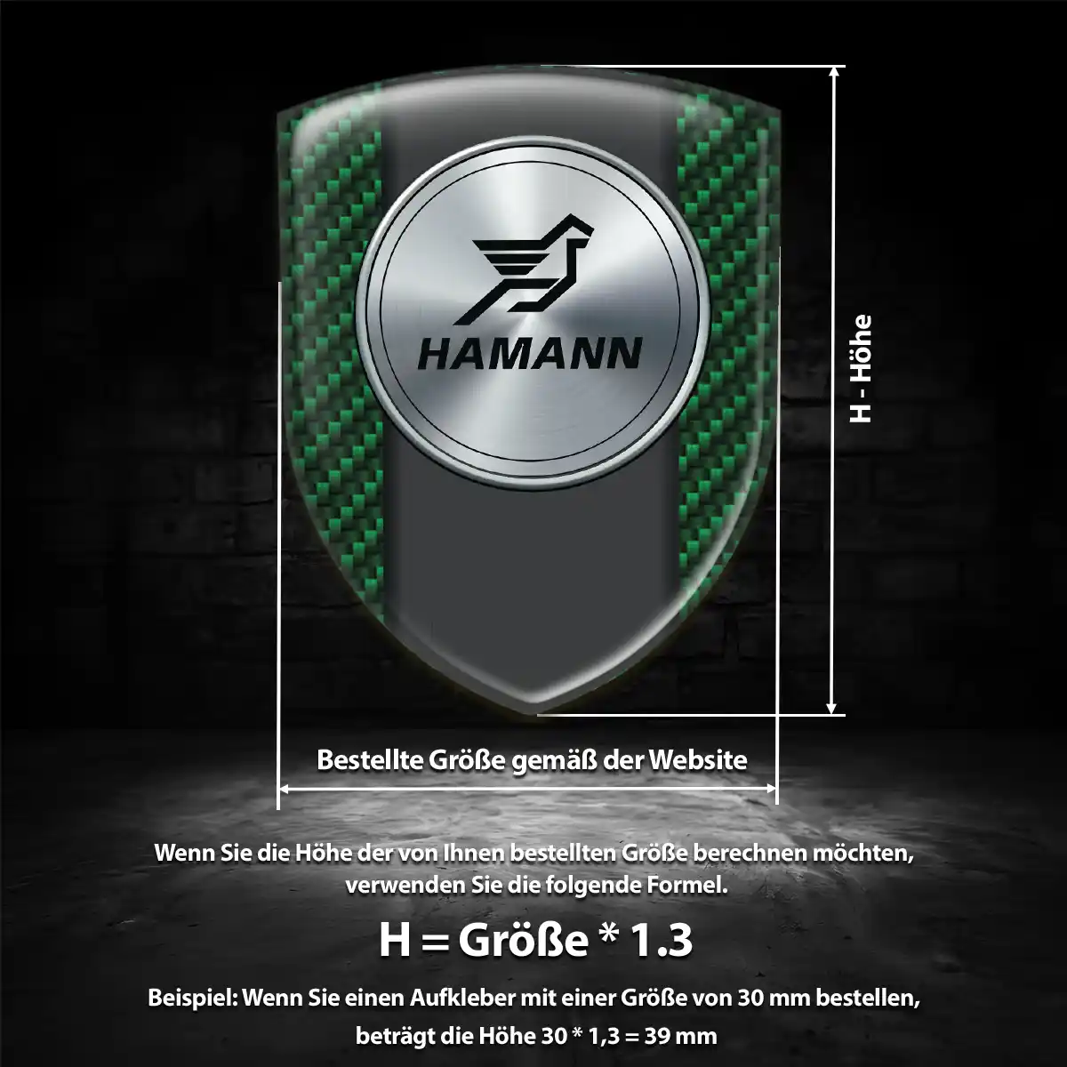 Hamann Wappen Emblem Aufkleber Premiumqualität