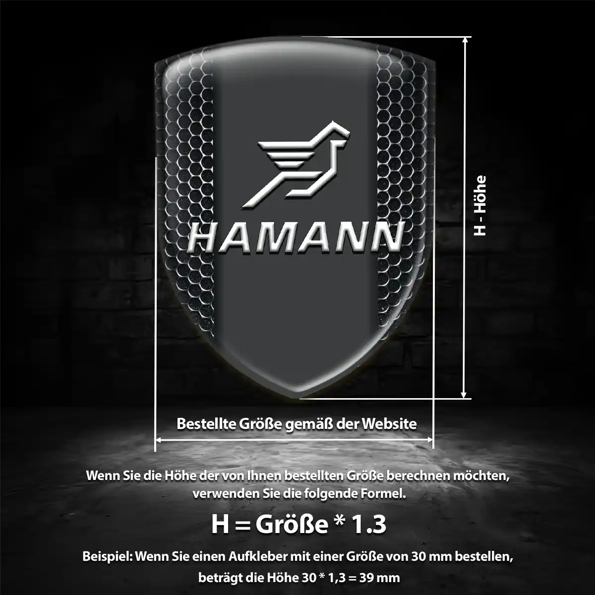 Hamann Wappen Emblem Aufkleber Spitzenqualität