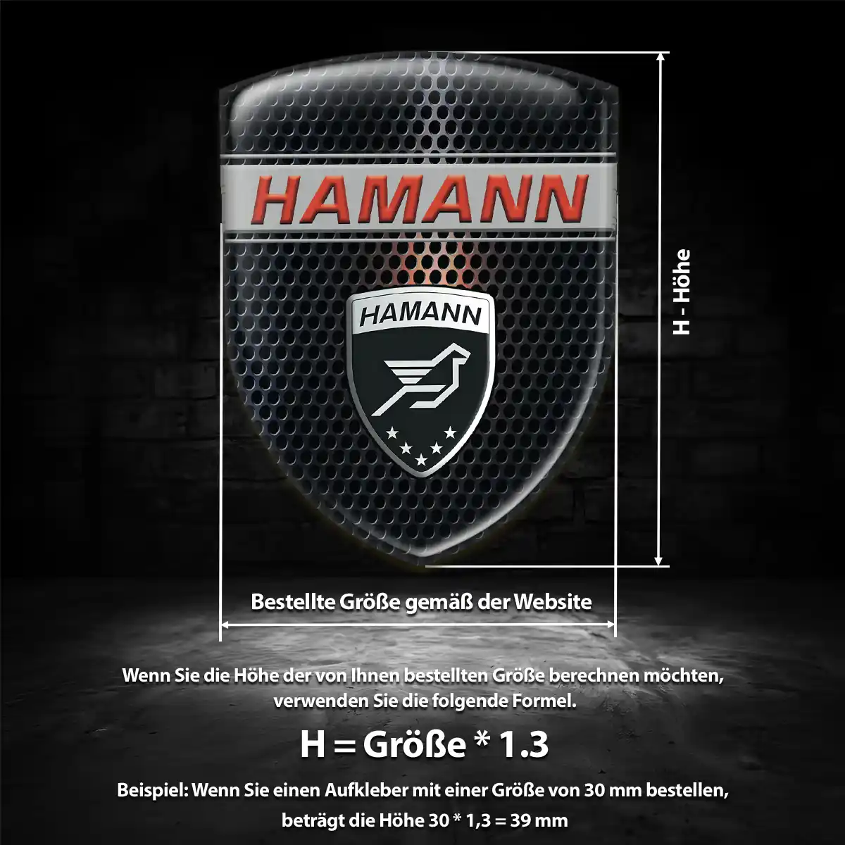 Hamann Wappen Emblem Aufkleber Stilvolles Design