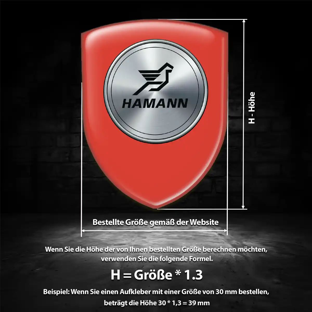 Hamann Wappen Emblem Auto Ausdrucksstarkes Design