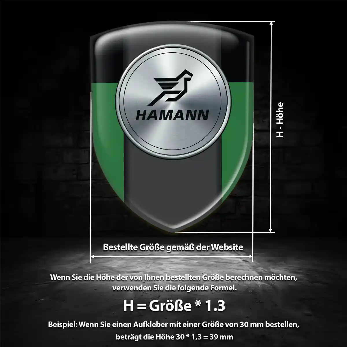 Hamann Wappen Emblem Auto Erstklassige Qualität