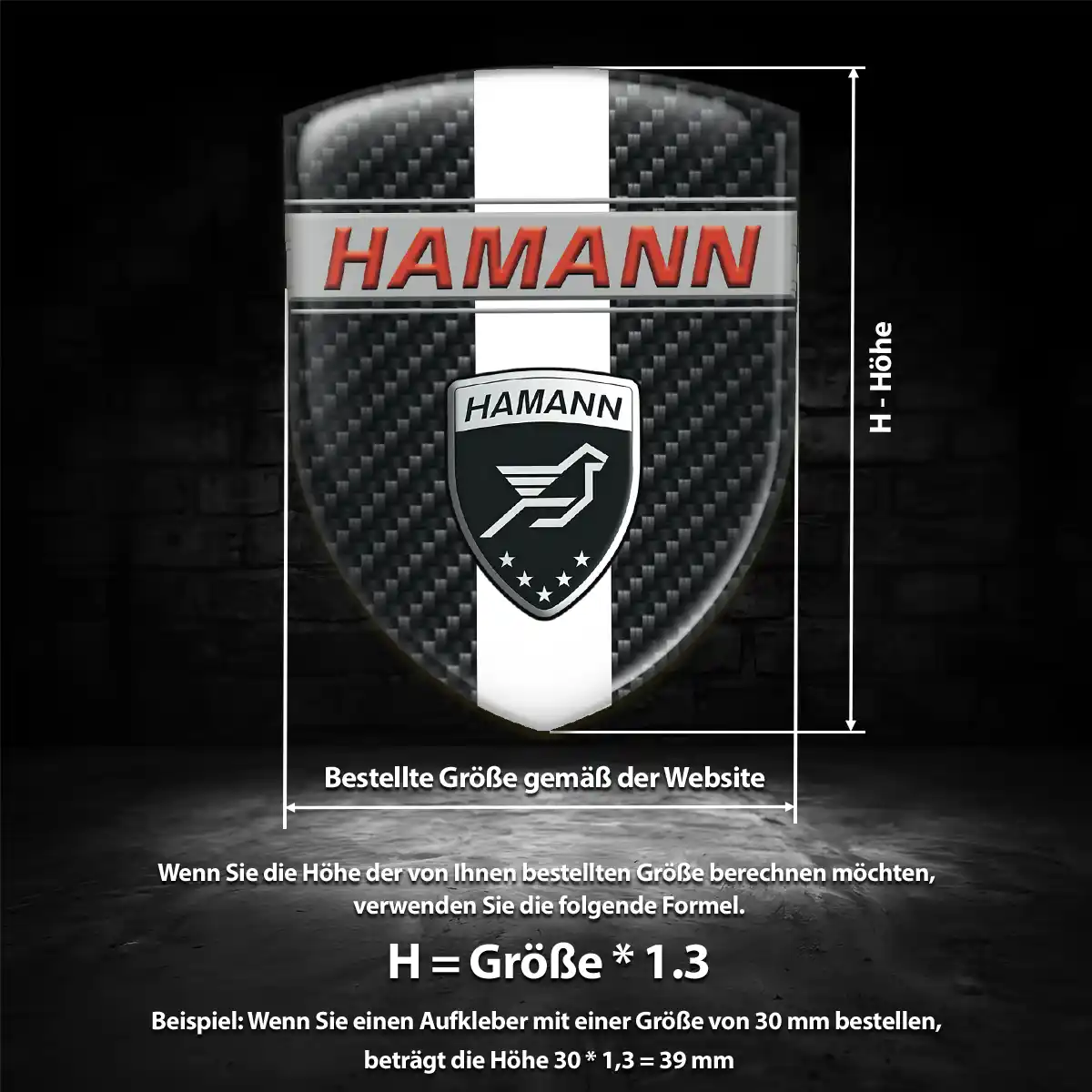 Hamann Wappen Emblem Auto Höchste Qualität