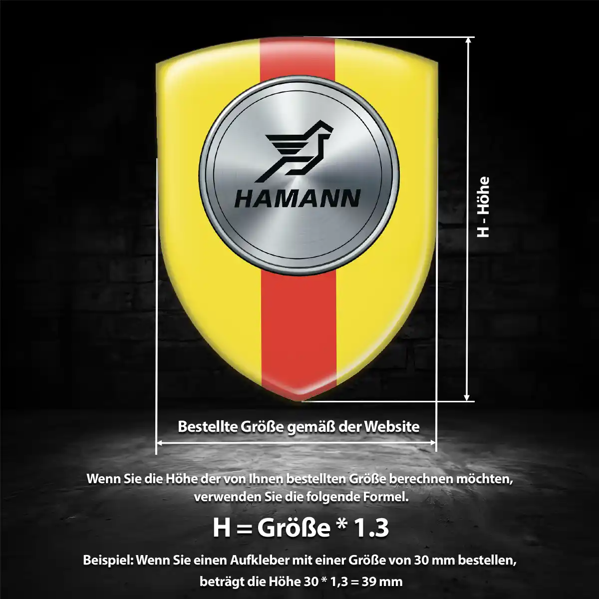 Hamann Wappen Emblem Auto Interieurdesign