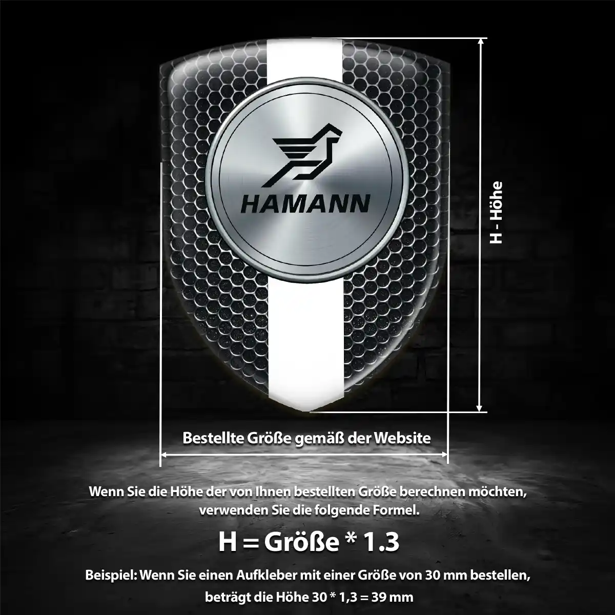 Hamann Wappen Emblem Auto Markenedition