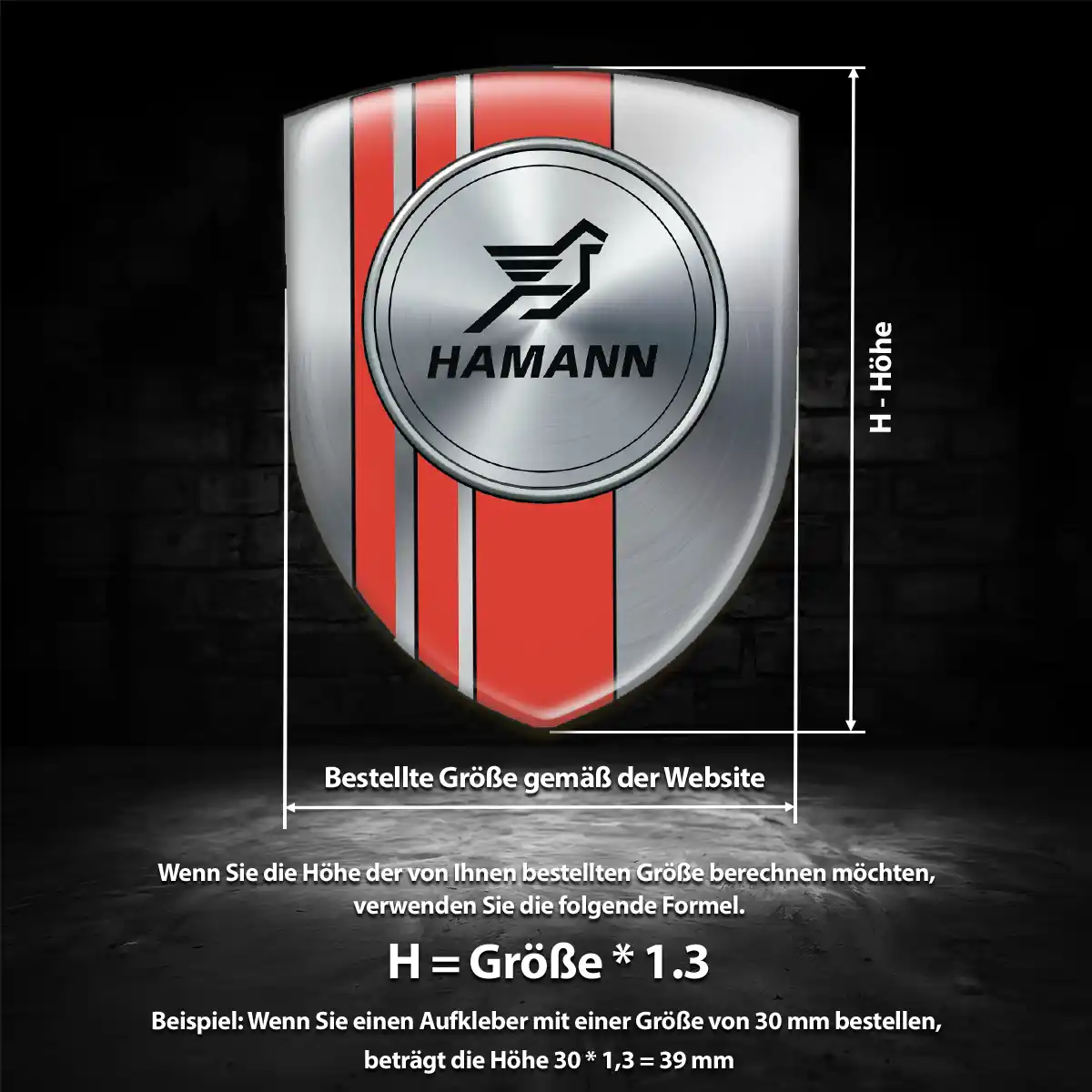 Hamann Wappen Emblem Auto Premium-Edition