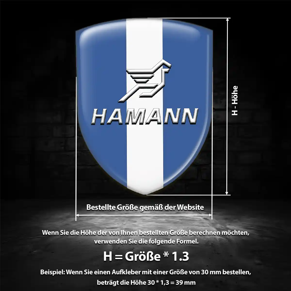 Hamann Wappen Emblem Auto Spitzenqualität