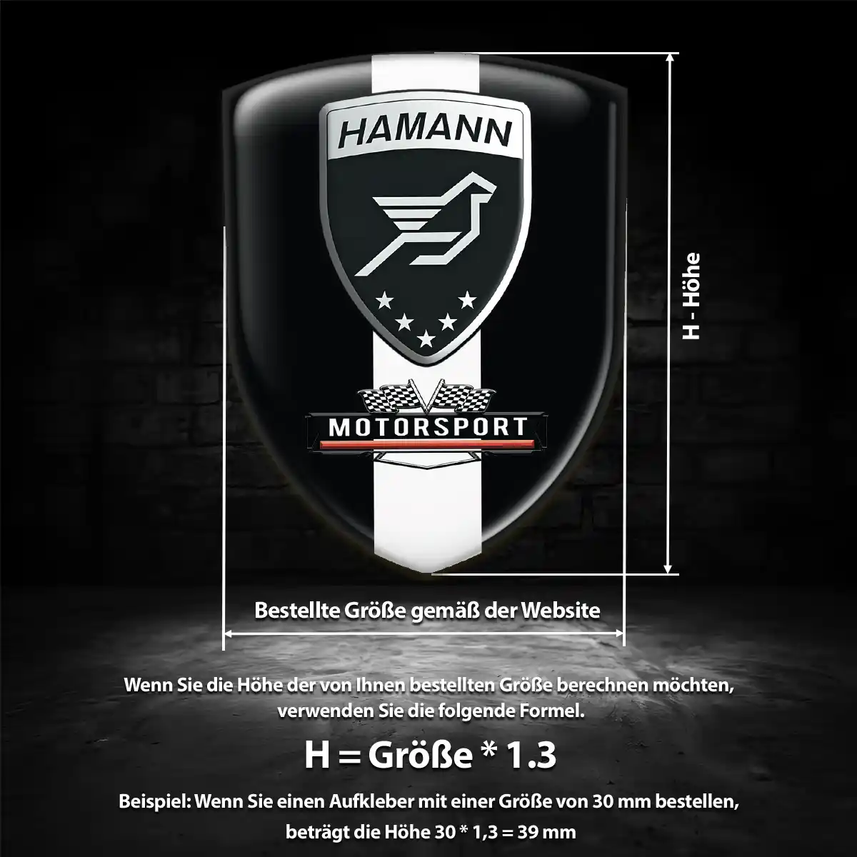 Hamann Wappen Emblem Auto Tuningfahrzeug