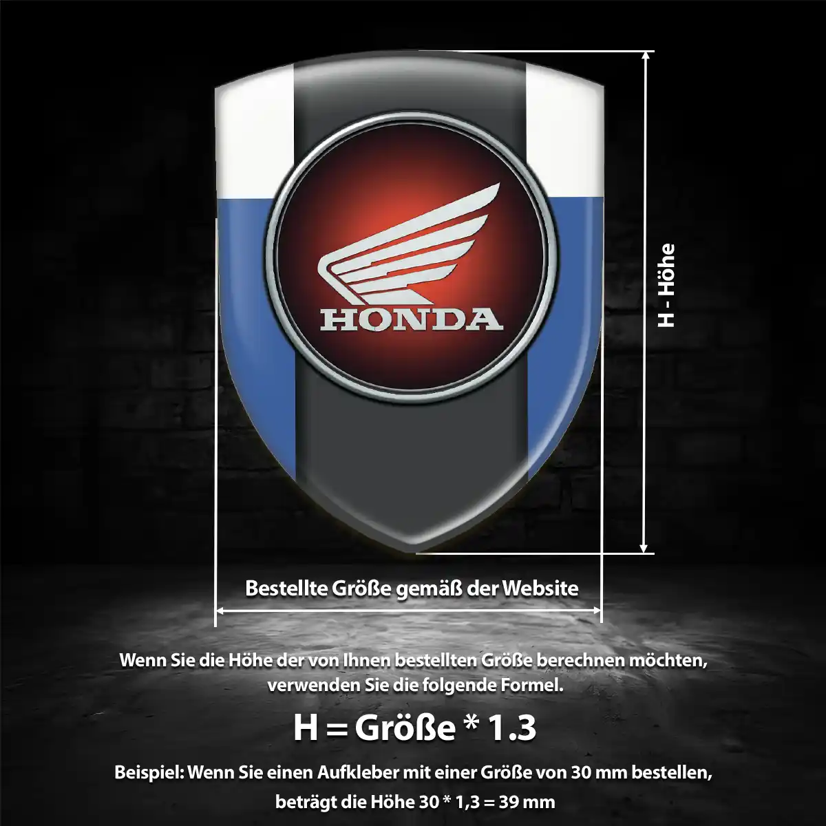 Honda 3D Gel Aufkleber Emblem Auto Elegantes Design