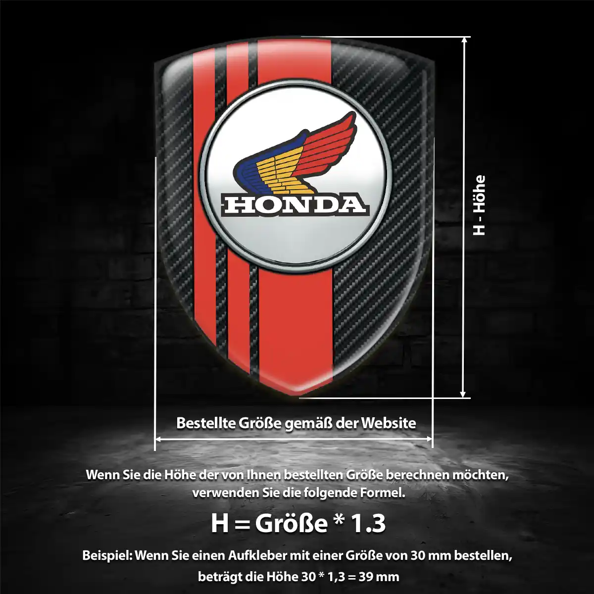 Honda 3D Gel Aufkleber Emblem Auto Exterieurdesign