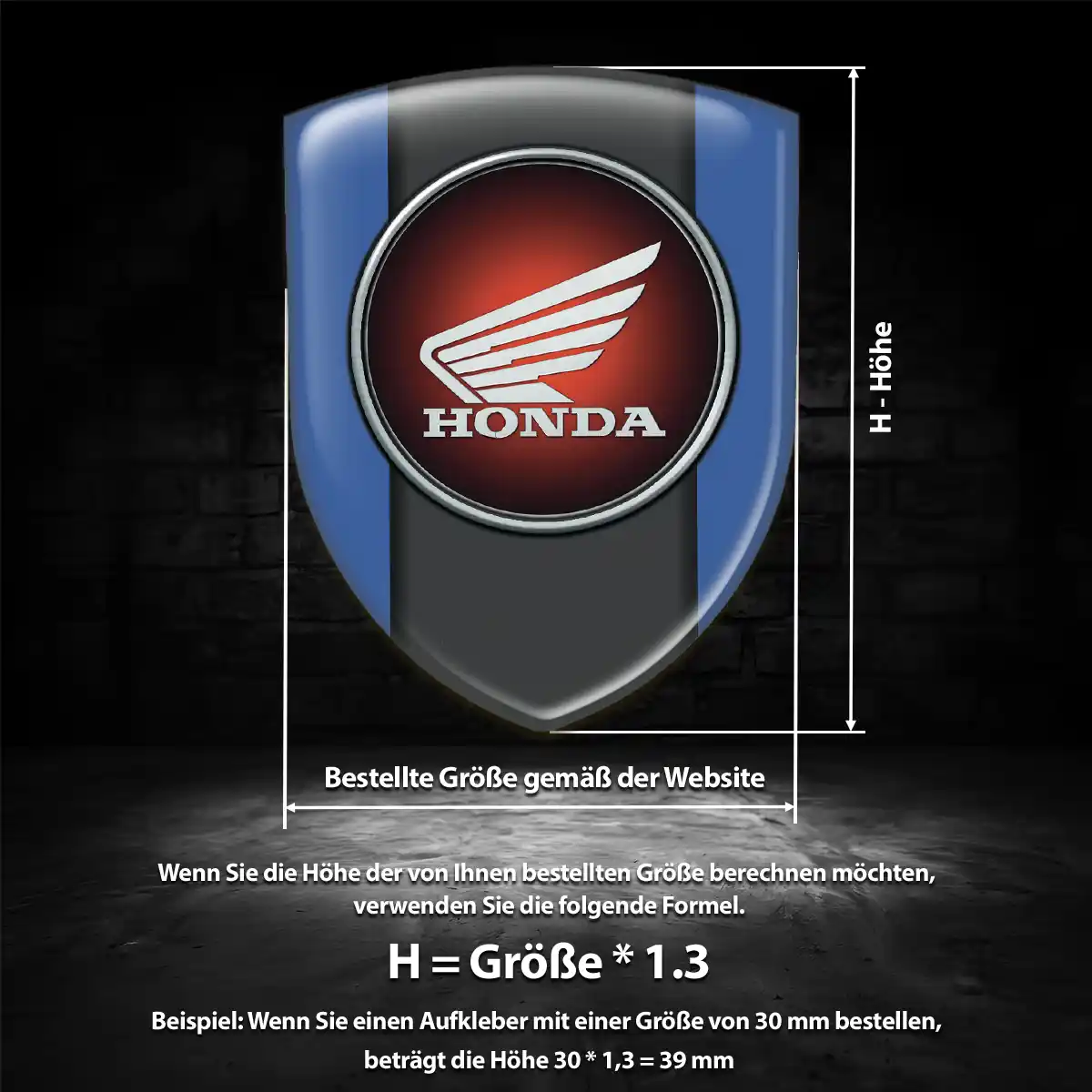 Honda 3D Gel Aufkleber Emblem Auto Limitierte Auflage