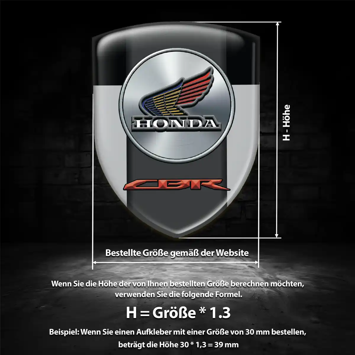 Honda 3D Gel Aufkleber Emblem Auto Markenedition