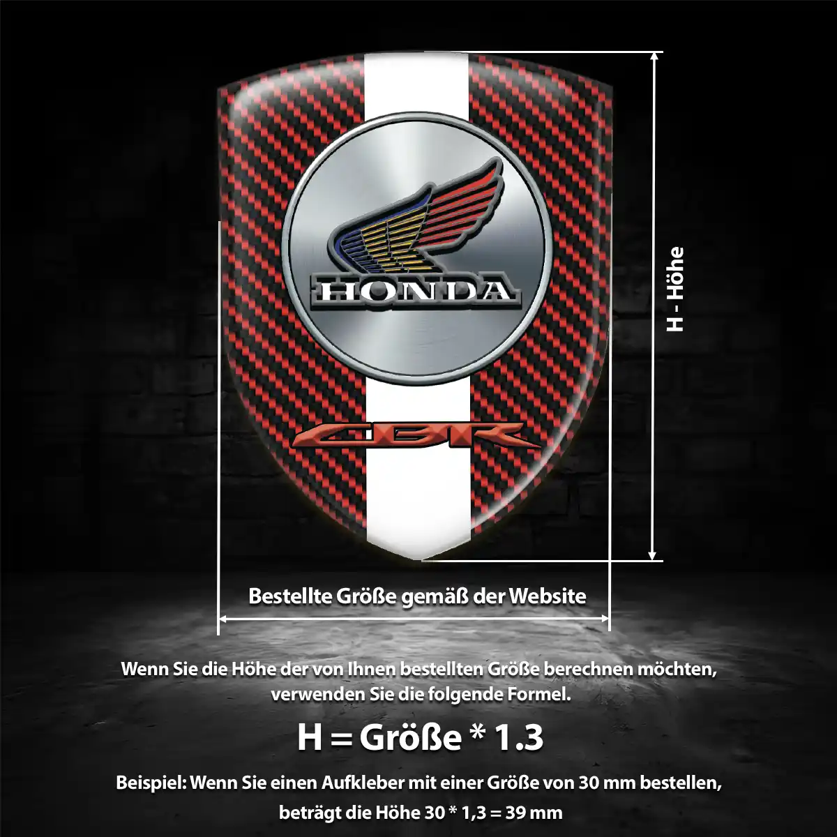 Honda 3D Gel Aufkleber Emblem Auto Premiumqualität