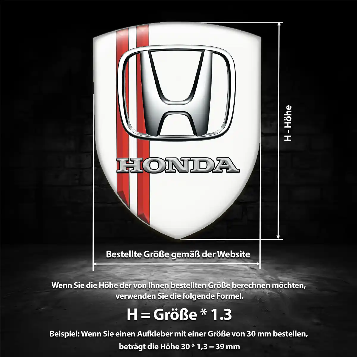 Honda 3D Gel Aufkleber Emblem Auto Stilvolles Design