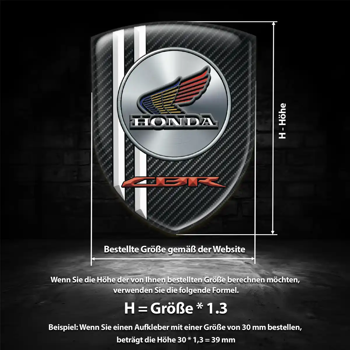 Honda 3D Gel Aufkleber Embleme Auto Edles Design