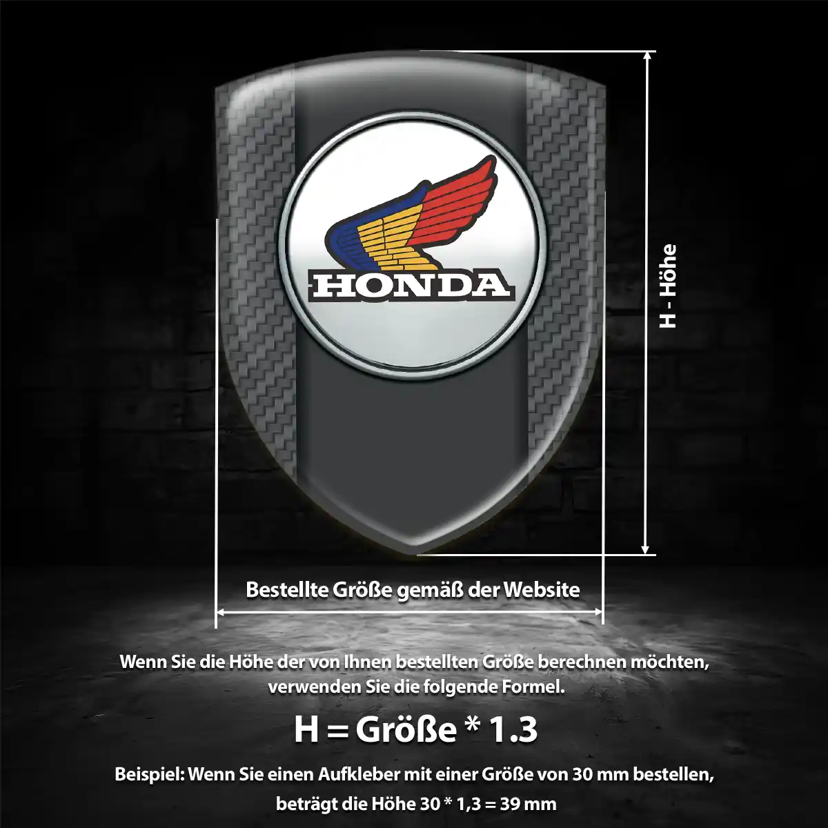 Honda 3D Gel Aufkleber Embleme Auto Elegantes Design