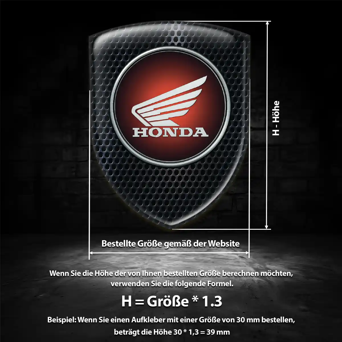 Honda 3D Gel Aufkleber Embleme Auto Exterieurdesign