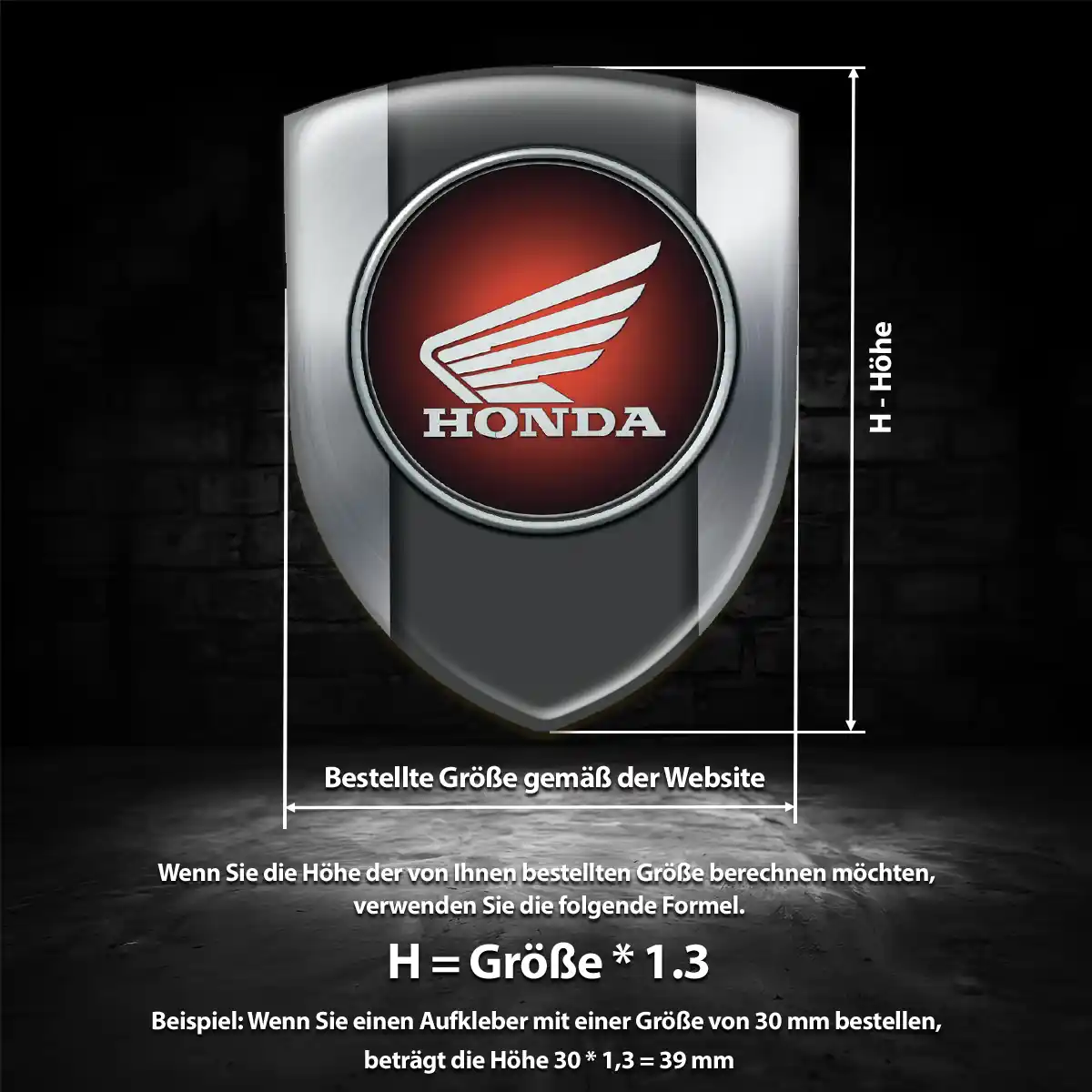 Honda 3D Gel Aufkleber Embleme Auto Hochwertiges Harz