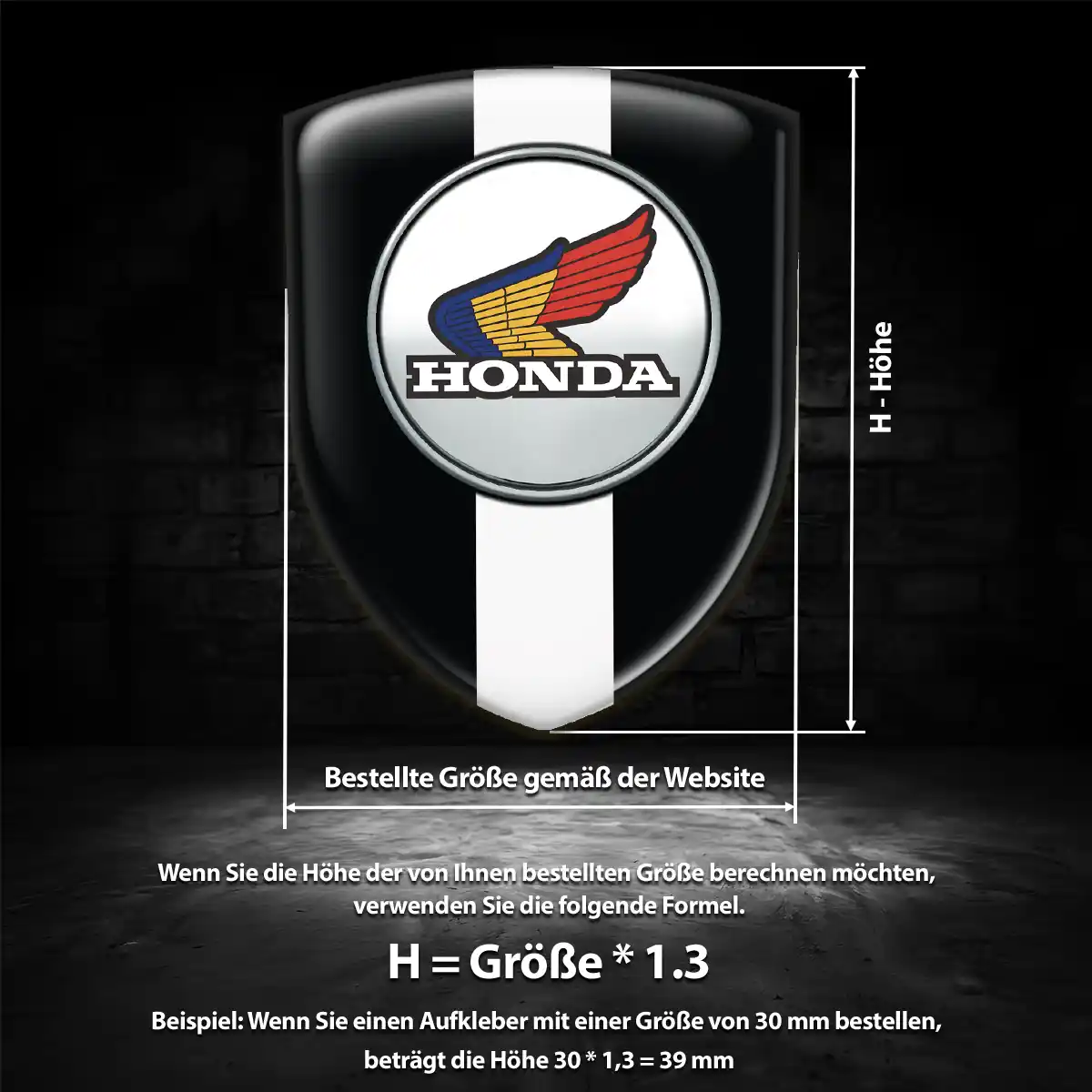 Honda 3D Gel Aufkleber Embleme Auto Interieurdesign