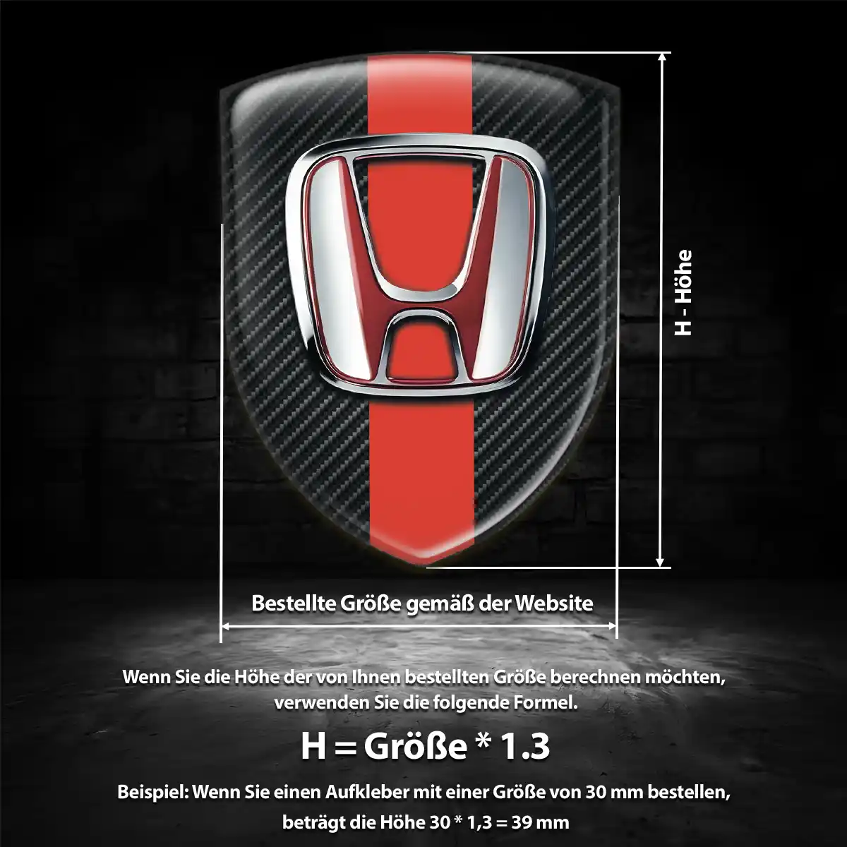 Honda 3D Gel Aufkleber Embleme Auto Luxus-Edition