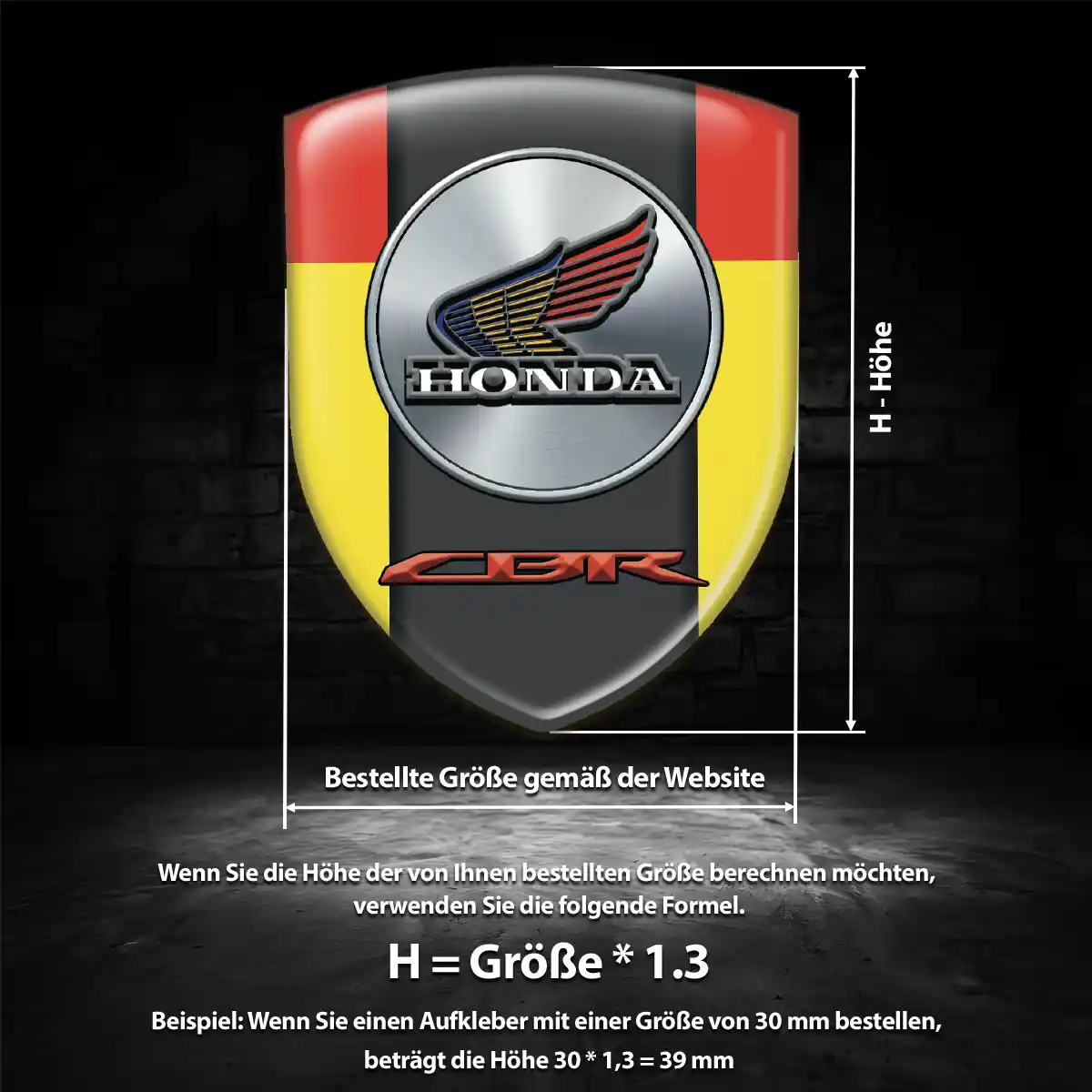 Honda 3D Gel Aufkleber Embleme Auto Premium-Edition