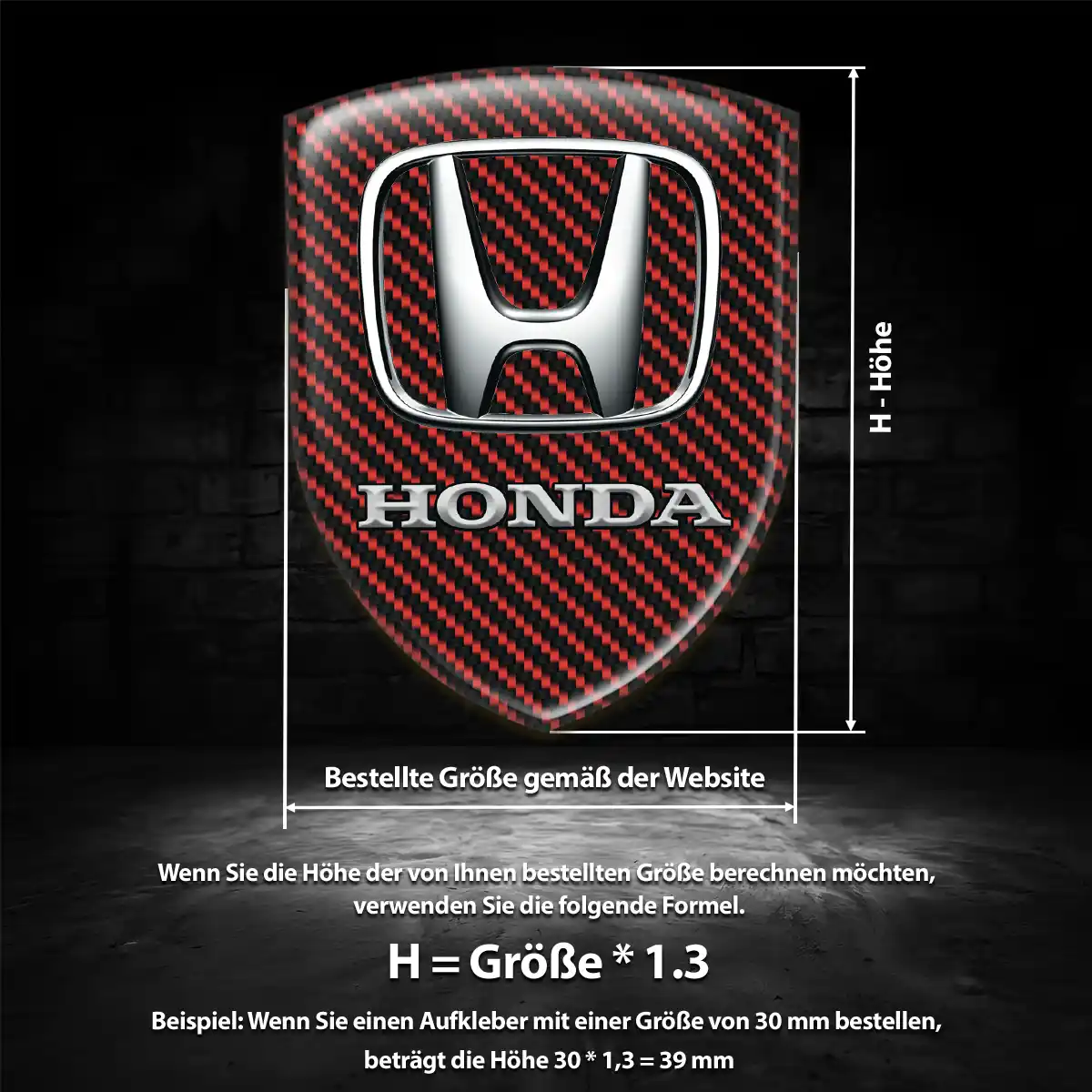 Honda 3D Gel Aufkleber Embleme Auto Premiumqualität