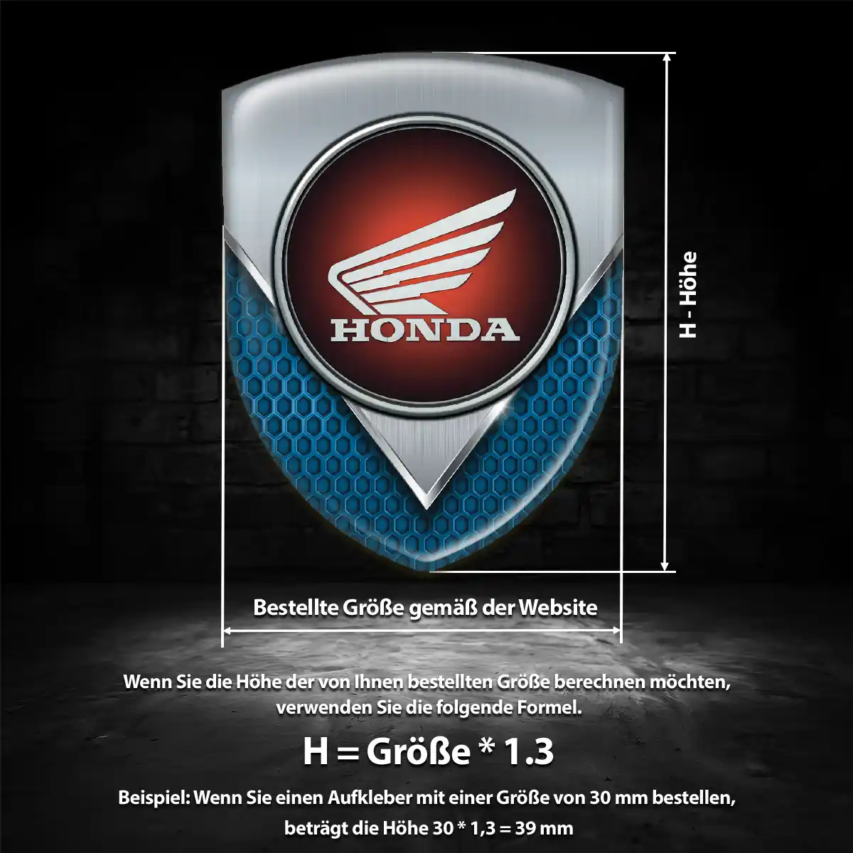 Honda 3D Gel Aufkleber Embleme Auto Stilvolles Design