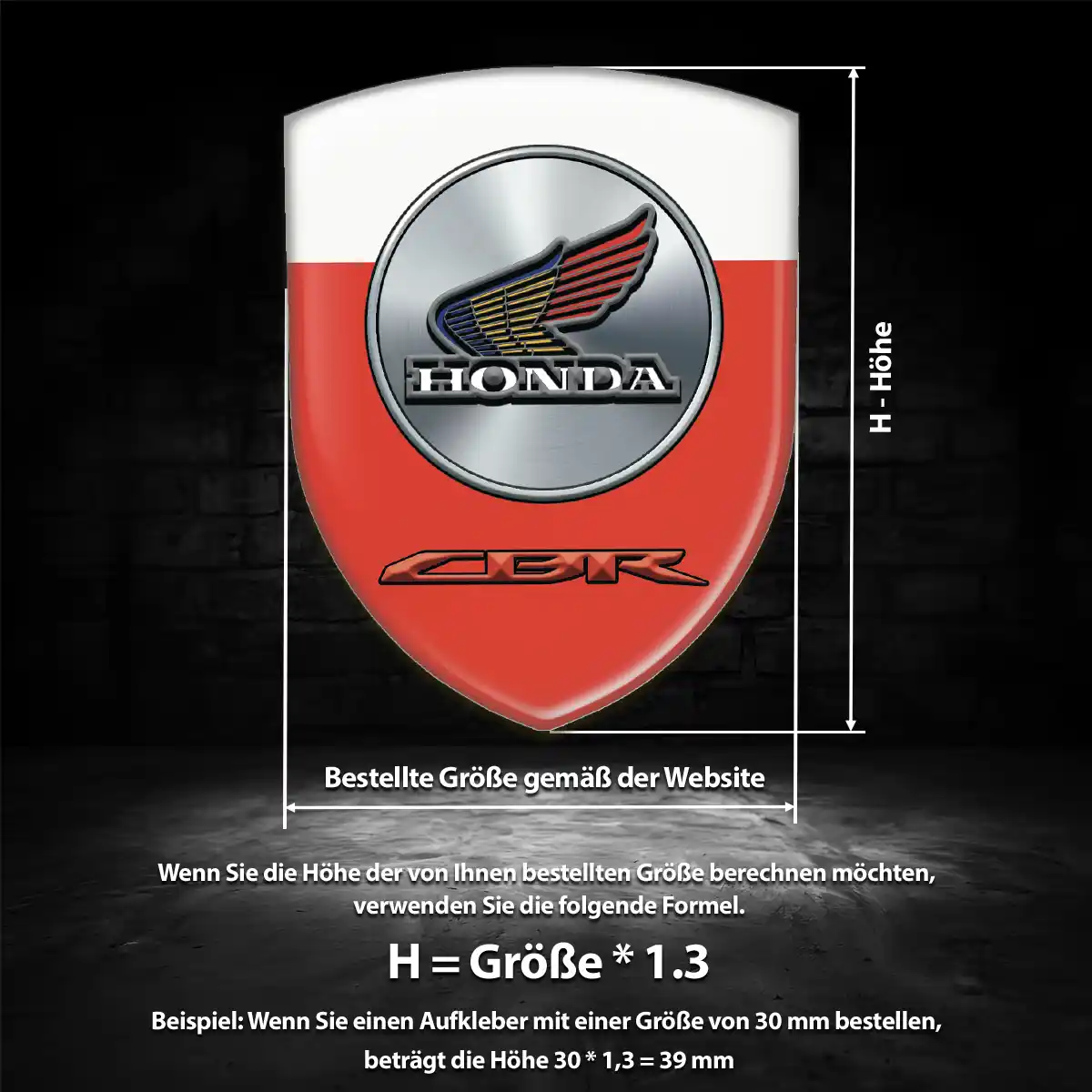 Honda 3D Gel Aufkleber Embleme Erstklassige Qualität