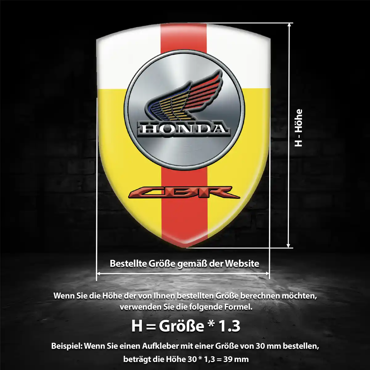 Honda 3D Gel Aufkleber Embleme Exterieurdesign