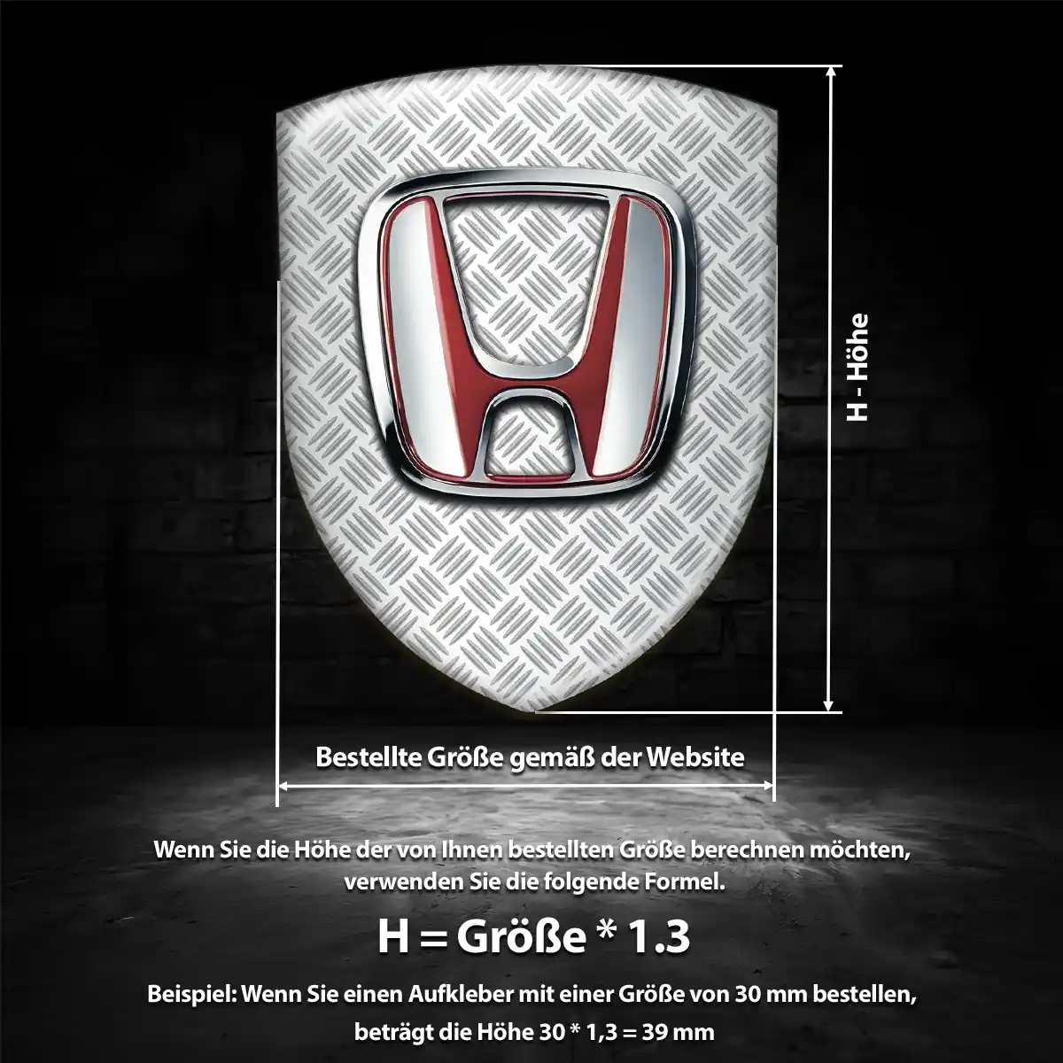 Honda 3D Gel Aufkleber Embleme Hochwertiges Harz