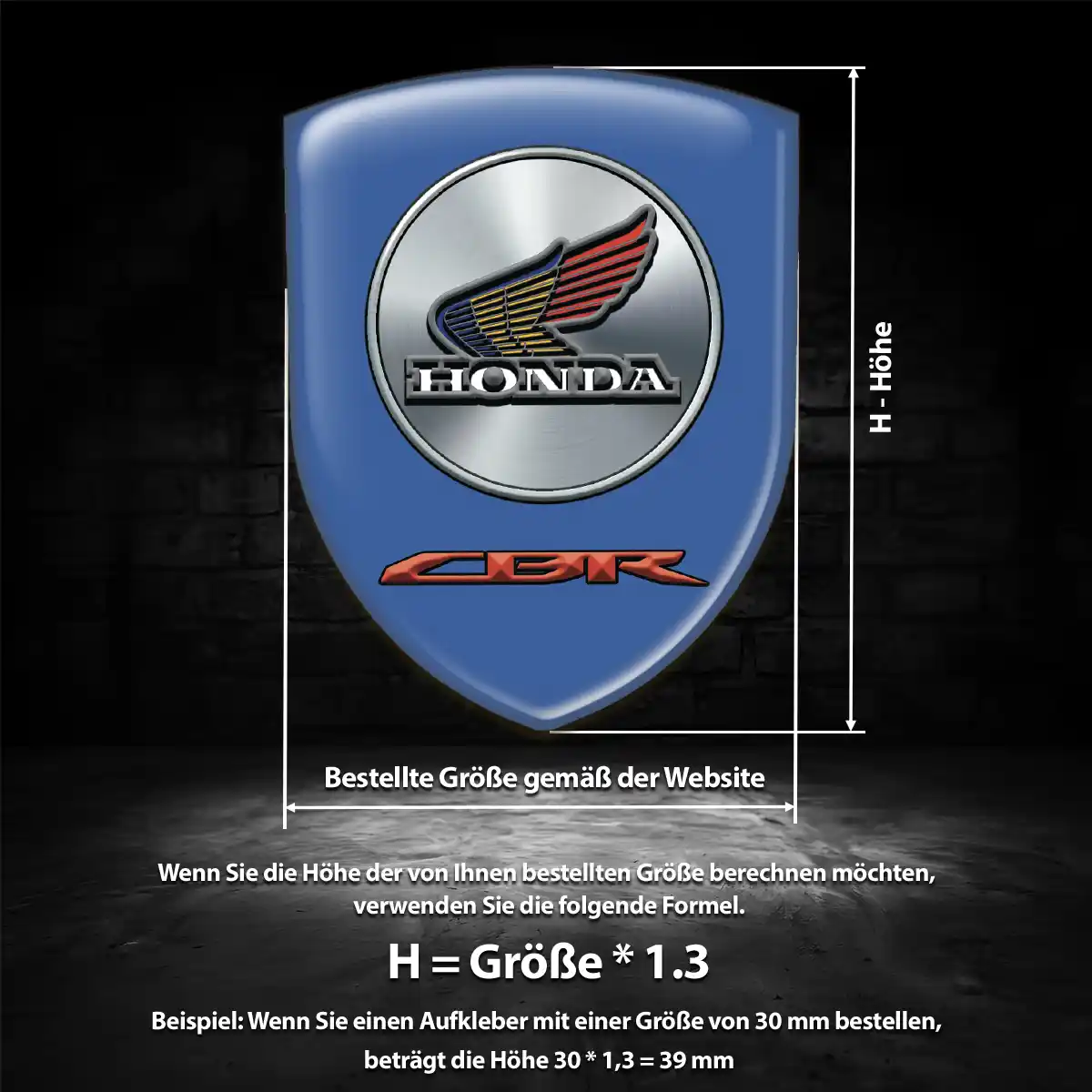 Honda 3D Gel Aufkleber Embleme Interieurdesign