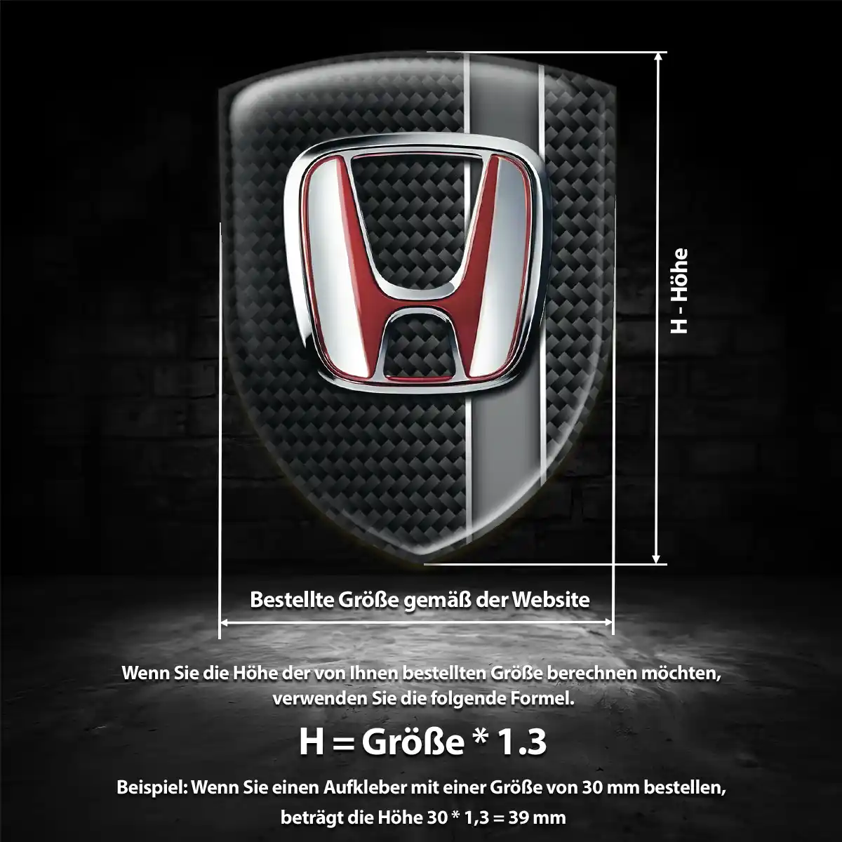 Honda 3D Gel Aufkleber Embleme Markenedition