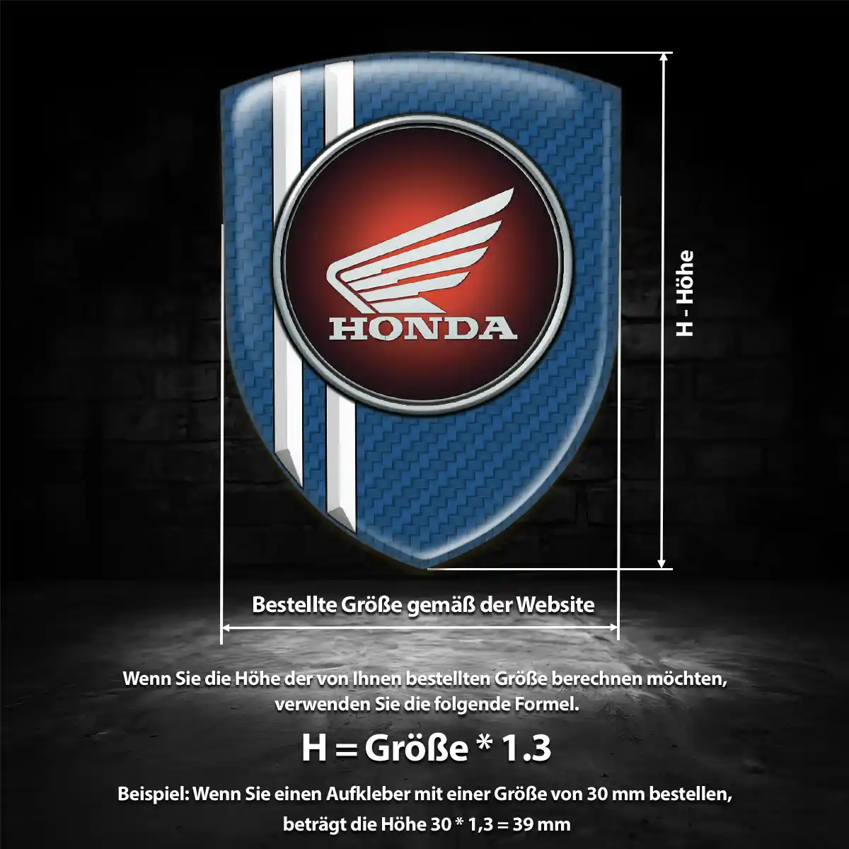 Honda 3D Gel Aufkleber Embleme Tuningfahrzeug