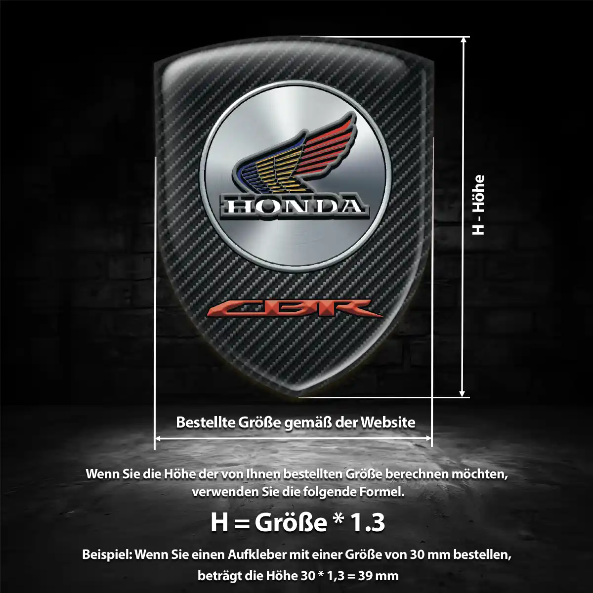 Honda 3D Gel Aufkleber Silikon Auto Hochwertiges Harz
