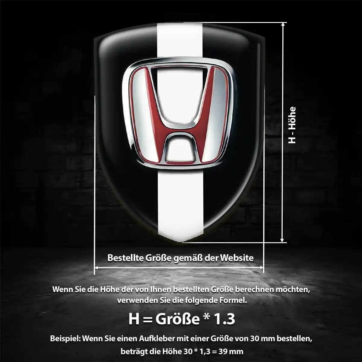 Honda 3D Gel Aufkleber Silikon Auto Interieurdesign