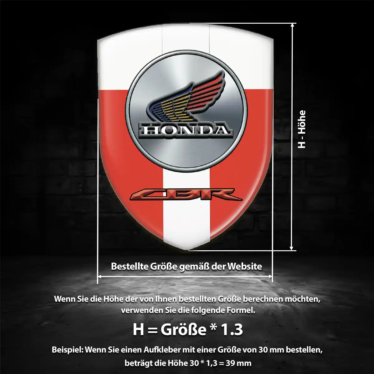 Honda 3D Gel Aufkleber Silikon Auto Limitierte Auflage
