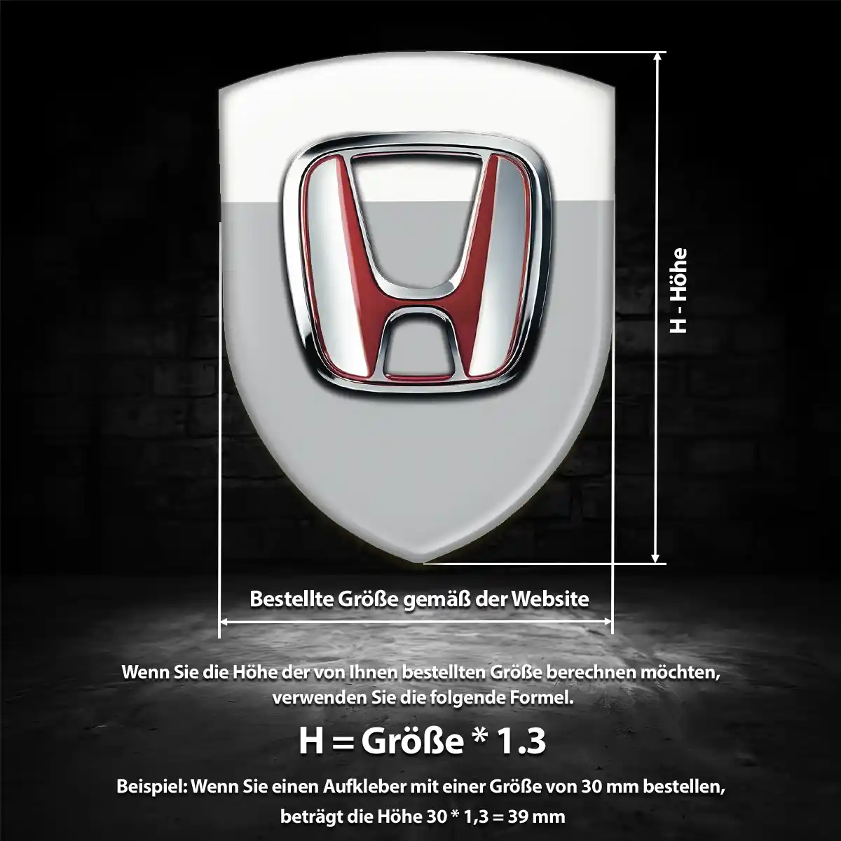 Honda 3D Gel Aufkleber Silikon Auto Stilvolles Design