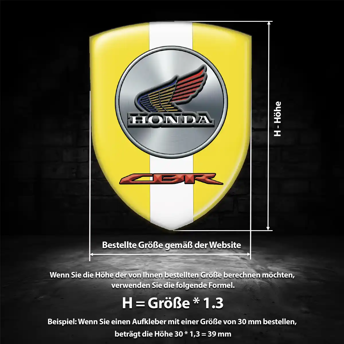 Honda 3D Gel Aufkleber Silikon Markenedition