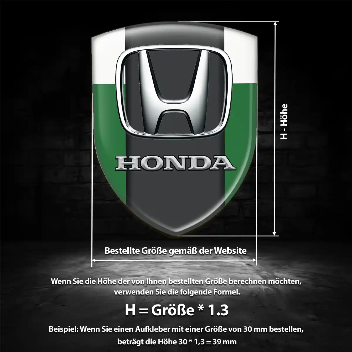 Honda 3D Gel Aufkleber Wappen Auto Luxus-Edition