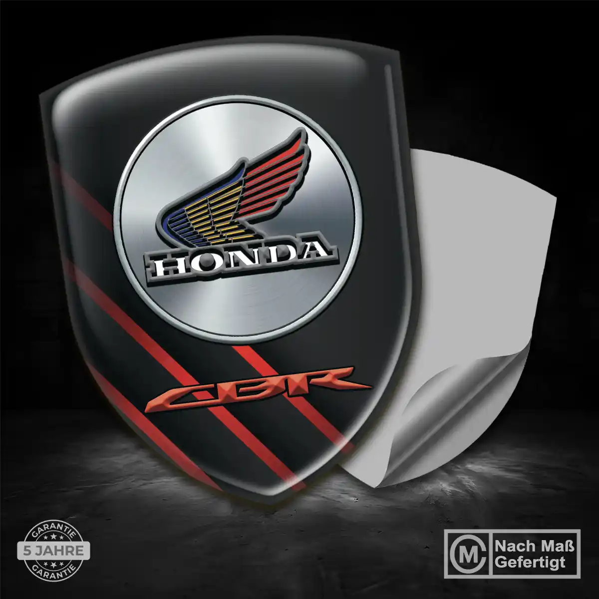 Honda 3D Gel Aufkleber Wappen Interieurdesign